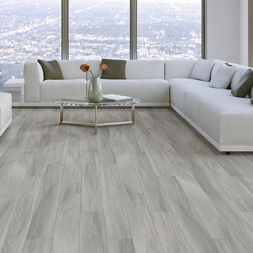 Living Room Gray Greige Luxury Vinyl Plank LVP -  Family Flooring in Bonners Ferry, ID